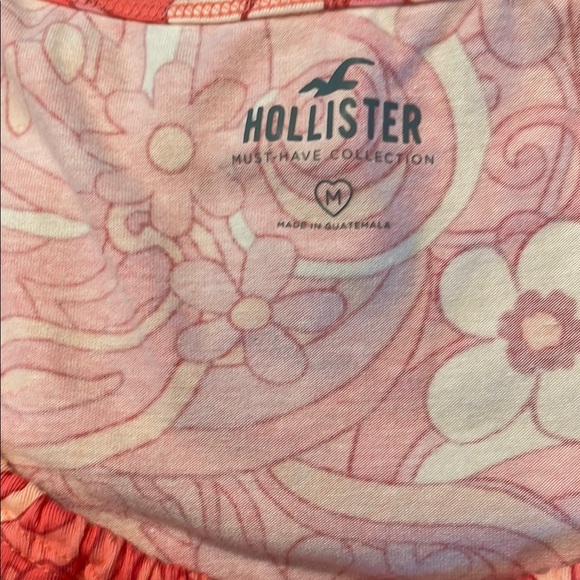 HOLLISTER Floral Pink Women's cropped Top Sz Med - Picture 4 of 5